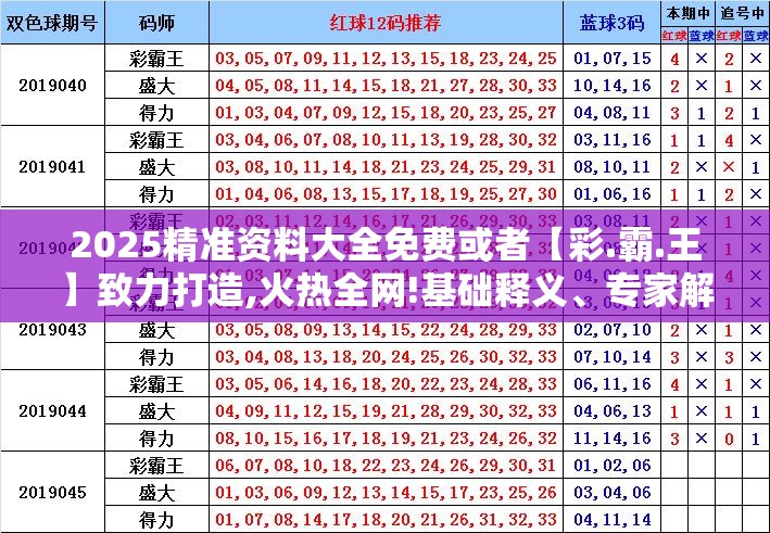 2025精准资料大全免费或者【彩.霸.王】致力打造,火热全网!基础释义、专家解析解释与落实?杜绝虚假诱导词