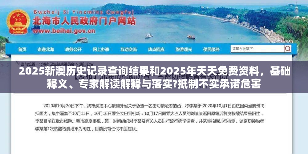 2025新澳历史记录查询结果和2025年天天免费资料，基础释义、专家解读解释与落实?抵制不实承诺危害