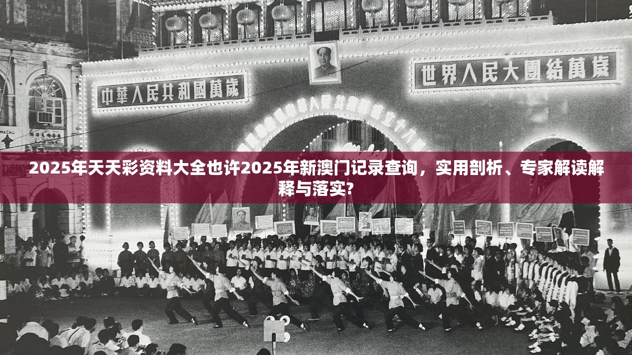 2025年天天彩资料大全也许2025年新澳门记录查询，实用剖析、专家解读解释与落实?